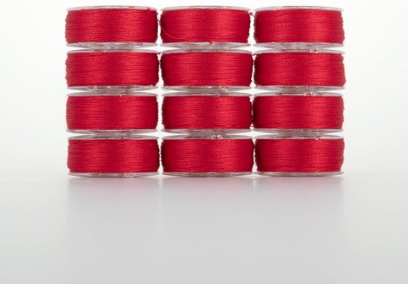 YLI Threads YLI Cotton Quilting Thread – 50 wt Egyptian Cotton for Piecing & Quilting - Low-lint & Strong - L Style Prewound Bobbins - Alarm - Image 2